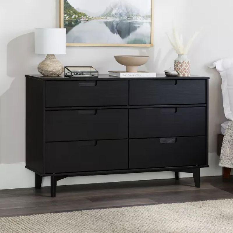 Sleek Black MDF Unit Drawers by Alhome - ALHOME