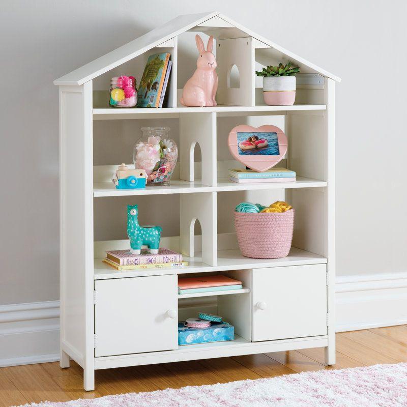 Kids Bookcase: 90x32x115 Wood, White by Alhome - ALHOME