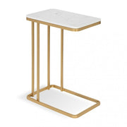 White Marble Side Table for Elegant Living By Alhome - ALHOME