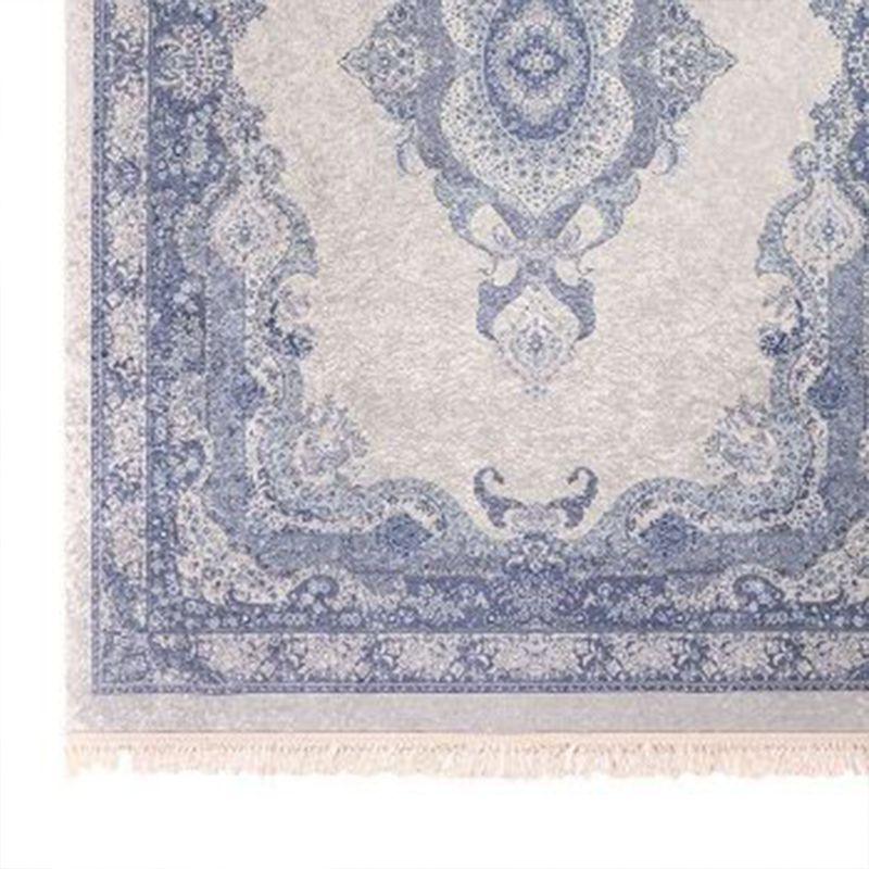 Soft Turkish Velvet Rectangular Rug - Blue - By In House - ALHOME