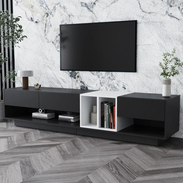 Elegant TV Table - MDF - Black By Alhome - 110113033 - ALHOME