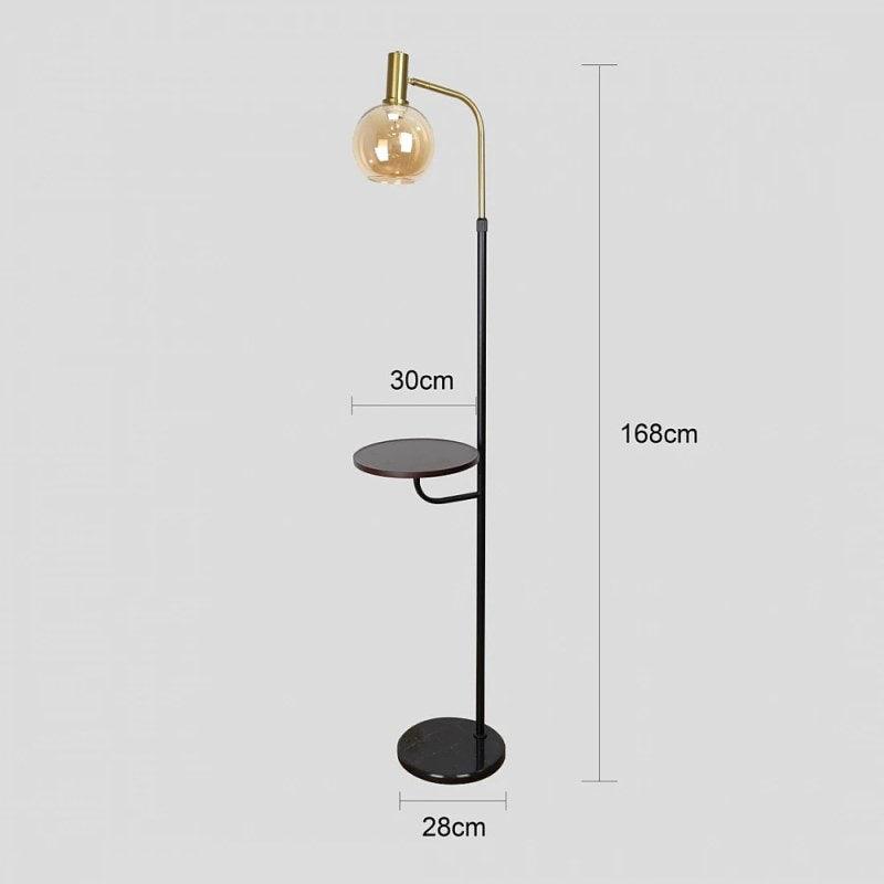 Long Floor Lamp - Black And Gold By Alhome - ALHOME