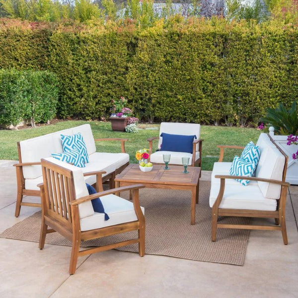 VerandaLife 5-Piece White Outdoor Seating Set By Alhome - Zrafh.com - Your Destination for Baby & Mother Needs in Saudi Arabia