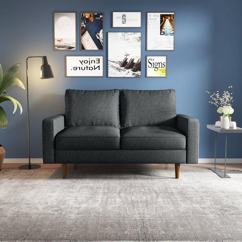 Modern Linen 2 Seater Sofa - 150x85x85 cm - By Alhome - ALHOME