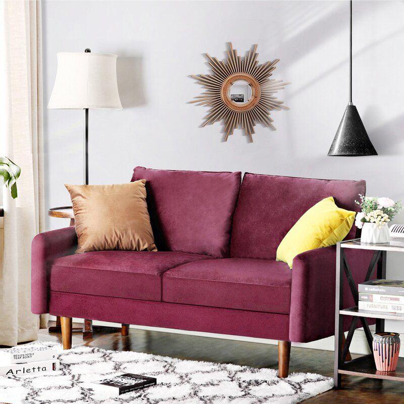 Modern Elegant Velvet 2 Seater Sofa - 180x85x85 cm - By Alhome - ALHOME