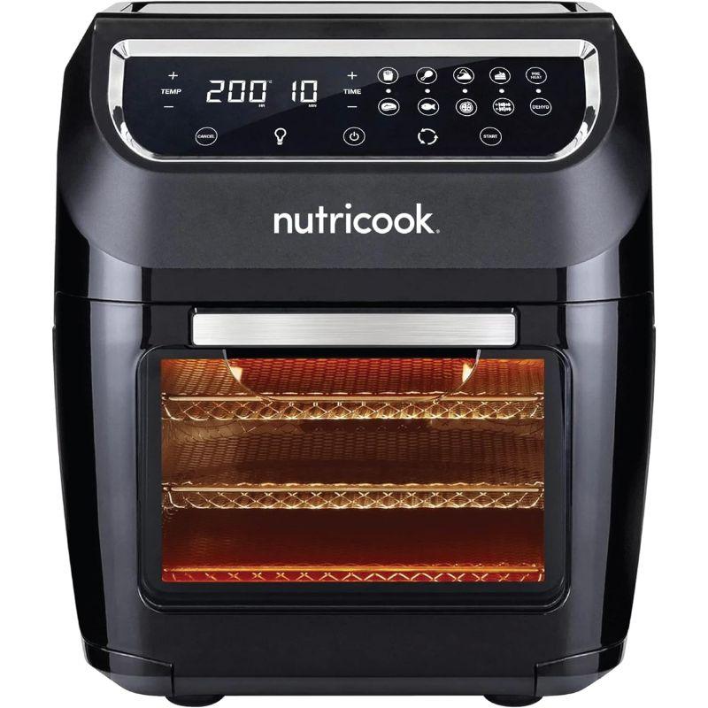 Nutricook Air Fryer Oven with Grill 1800W 8 Programs 12 Liters - Black - ALHOME