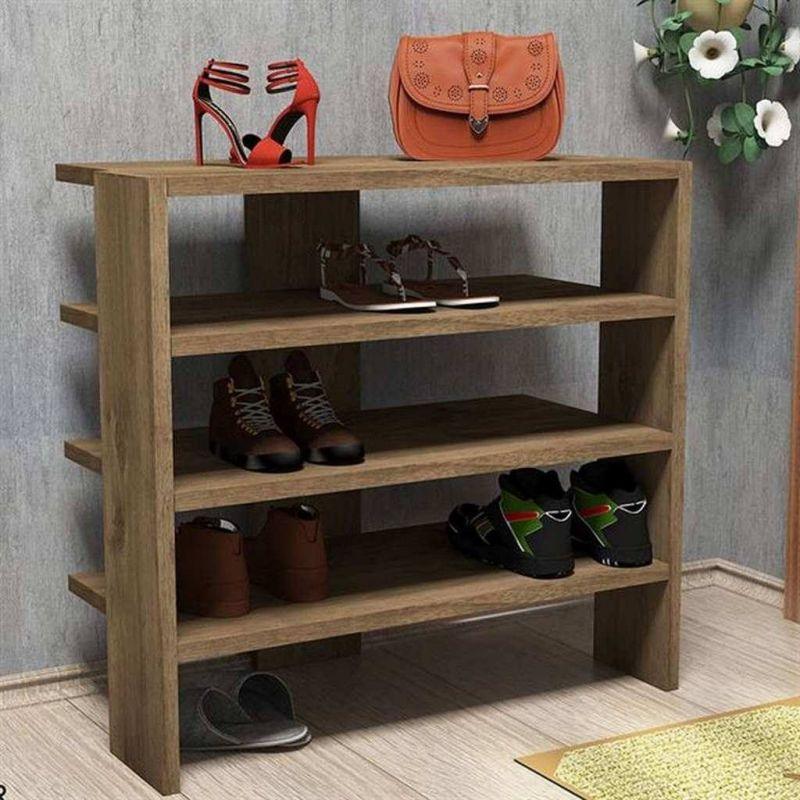 Brown Shoe Rack For Compact and Stylish Storage Solution By Alhome - ALHOME