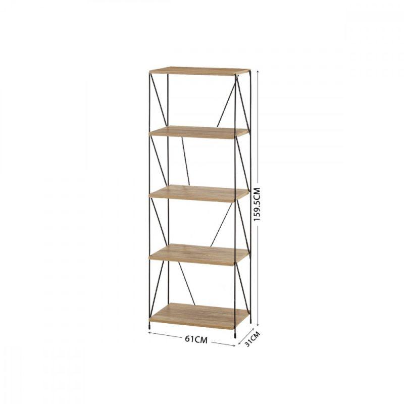 Multi-Use Malaysian Wood Shelving Unit - 5 Layers - By Baity - ALHOME