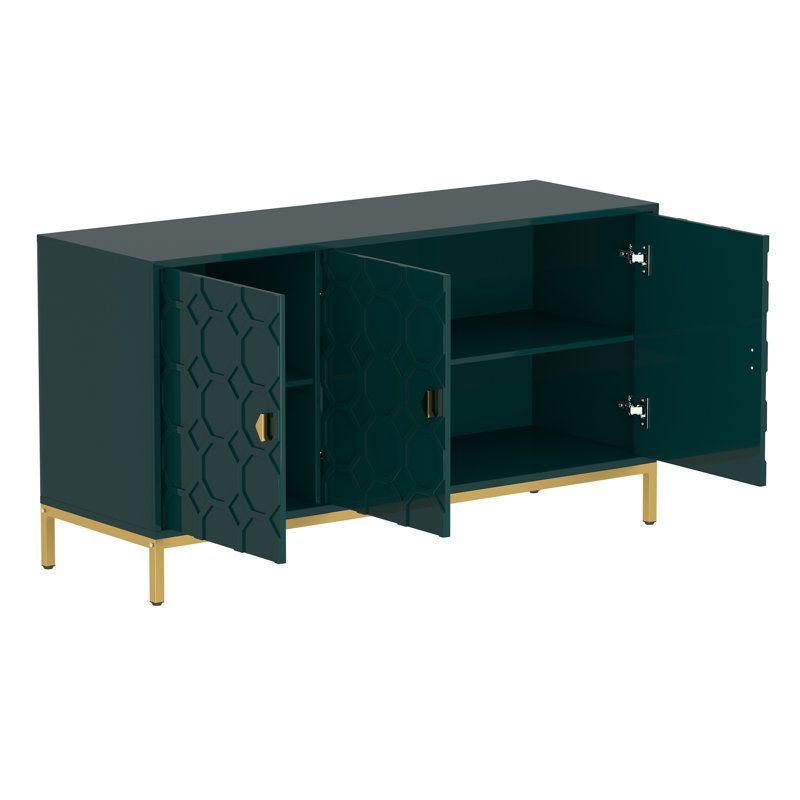 Contemporary Green Wood Buffet Table By Alhome - ALHOME