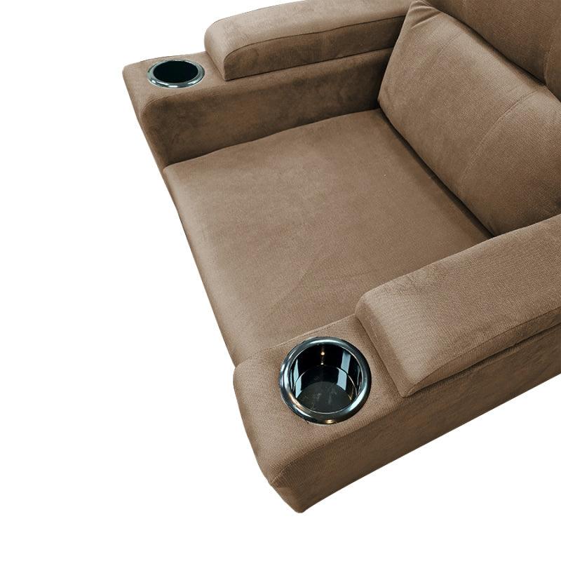 Velvet Classic Cinematic Recliner Chair with Cups Holder - E1 by In House - ALHOME