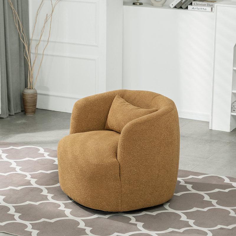 Modern Ergonomic Boucle Arm Chair - 80x85x85 cm - By Alhome - ALHOME