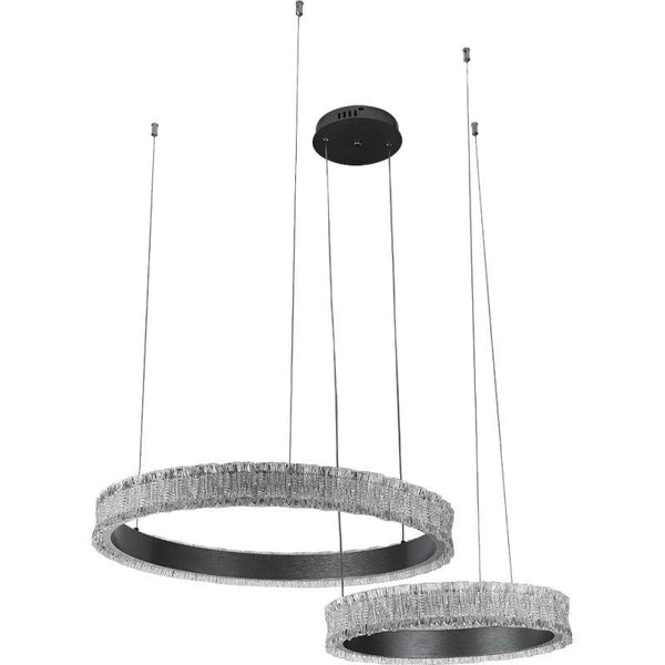 Modern Chandelier - Yellow Lighting Color - 400*600 75 Watts - Silver - By Alhome - ALHOME