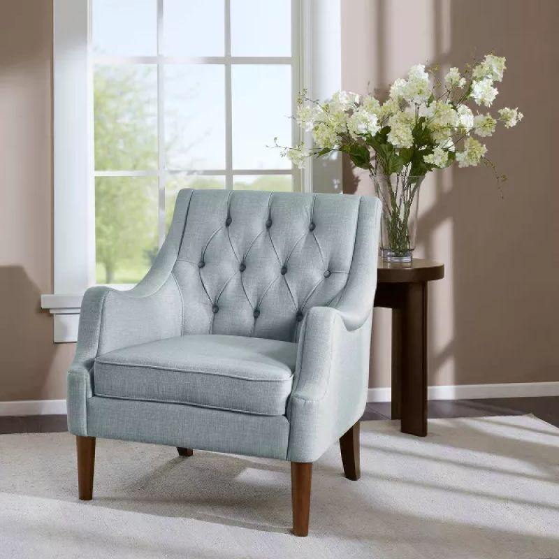 Modern Luxurious Linen Arm Chair - 90x85x85 cm - By Alhome - ALHOME