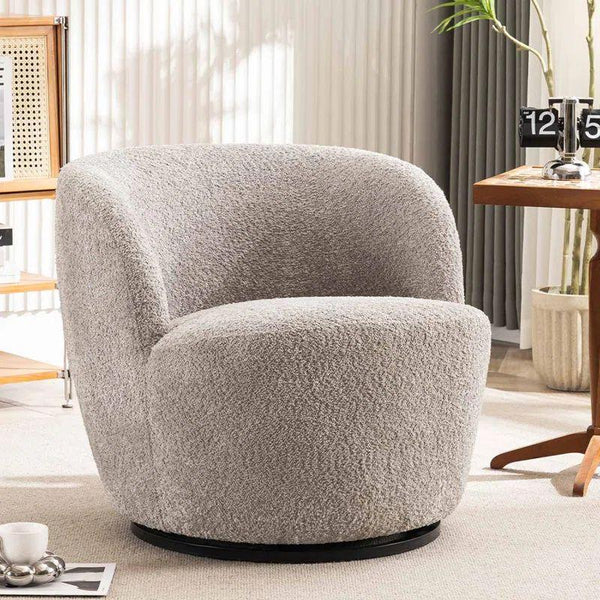 Dove Gray Boucle Chair Swedish Wood By Alhome - ALHOME