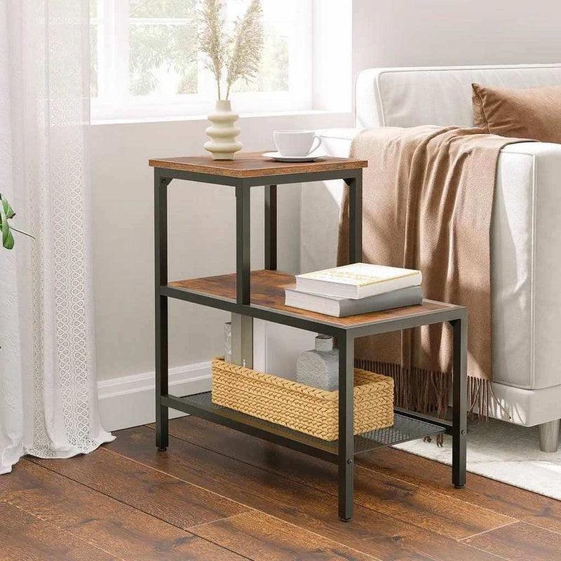 Side Table 60x35x65 cm - Brown & Black By Alhome - ALHOME