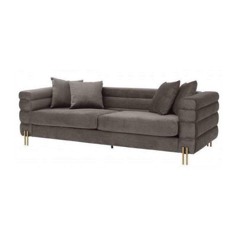 3-Seater Velvet Sofa in Sophisticated Gray By Alhome - 110111178 - ALHOME