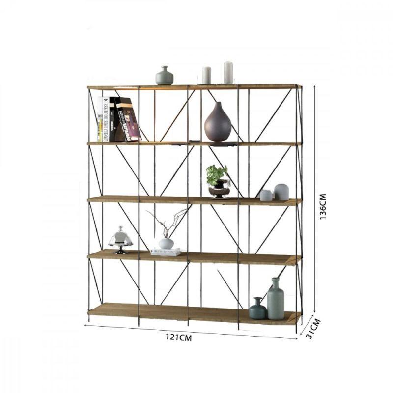 Multi-Use Malaysian Wood Shelving Unit - 5 Layers - By Baity - ALHOME