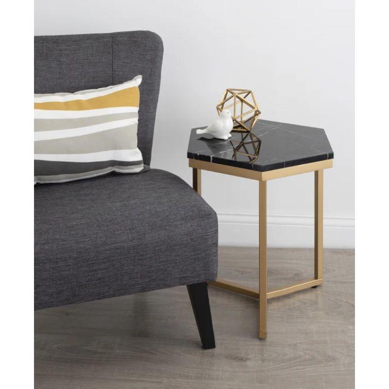 Luxurious Marble Haven: Contemporary Side Table By Alhome - ALHOME