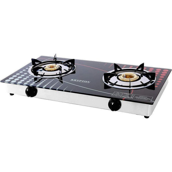 Krypton Double Gas Burner Stove with Tempered Glass and Auto Ignition - KNGC6002 - .com - Your Destination for Baby & Mother Needs in Saudi Arabia