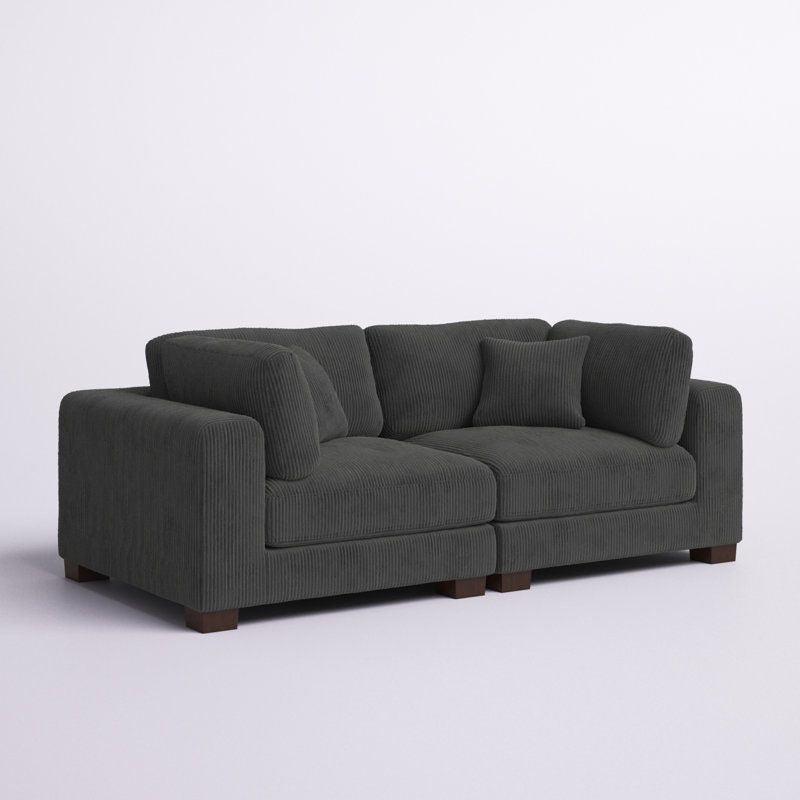 Modern Elegant Velvet 2 Seater Sofa - 200x85x85 cm - By Alhome - ALHOME