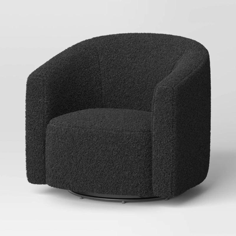 Black Boucl√© Chair By Alhome - 110111732 - ALHOME