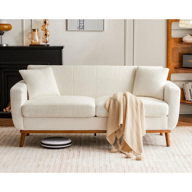 Timeless Appeal: 3-Seater Boucl√© Sofa in Beige By Alhome - ALHOME