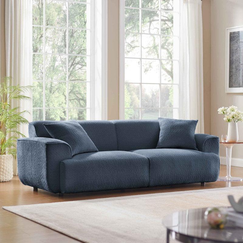 Elegance in Indigo: 3-Seater Boucl√© Sofa By Alhome - ALHOME