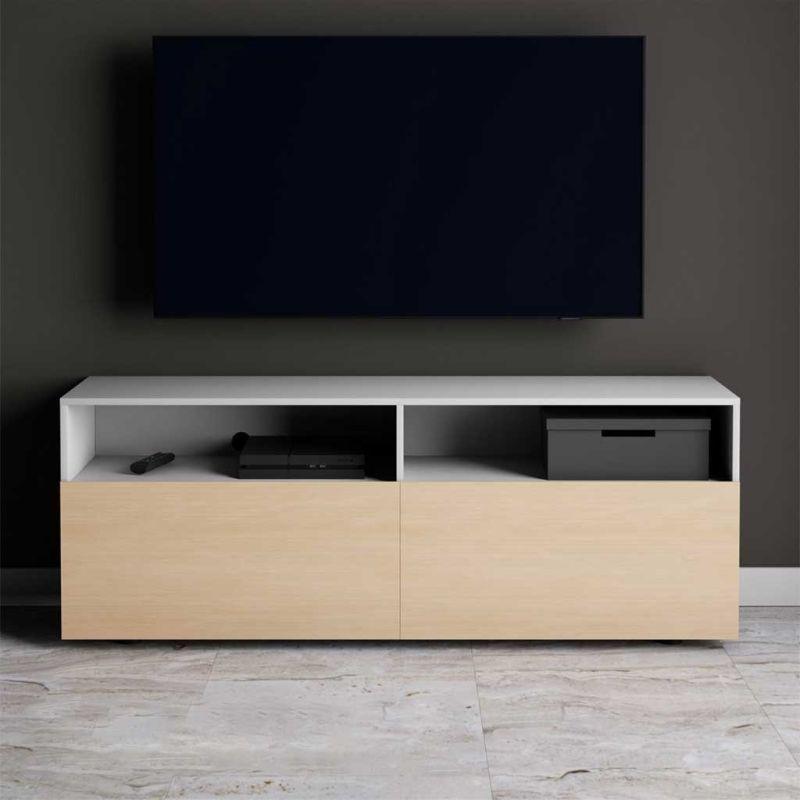 Gray and White TV Table By Alhome - ALHOME