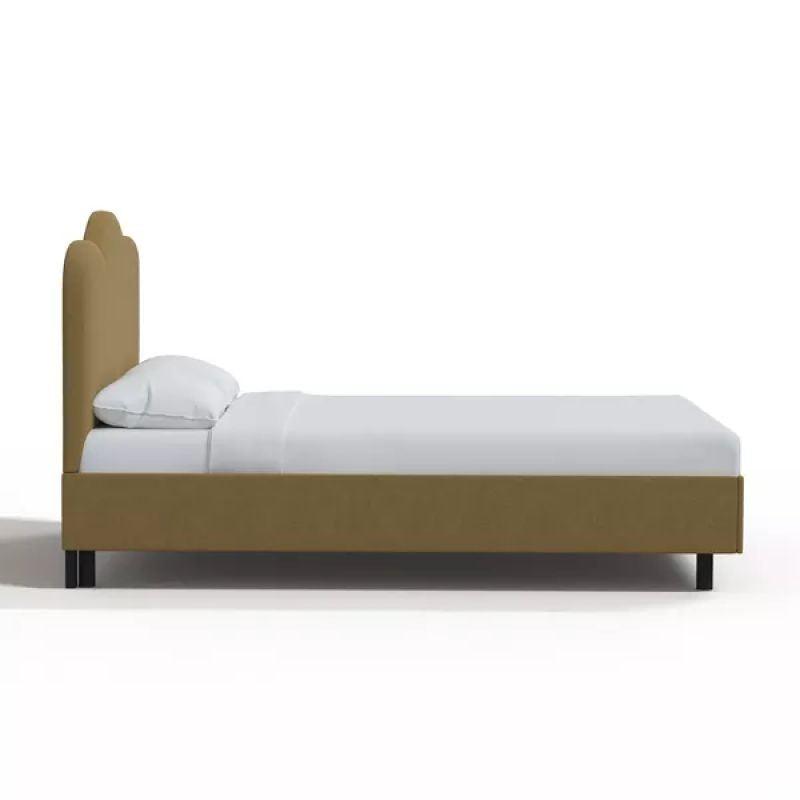 Supreme Comfort: Swedish Wood King Bed - Regal Olive Elegance (160x200x140) by Alhome - ALHOME