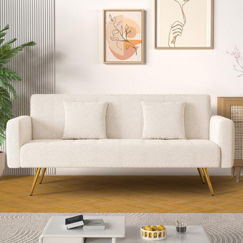 3-Seater Boucl√© Sofa in Elegant Beige By Alhome - 110111242 - ALHOME