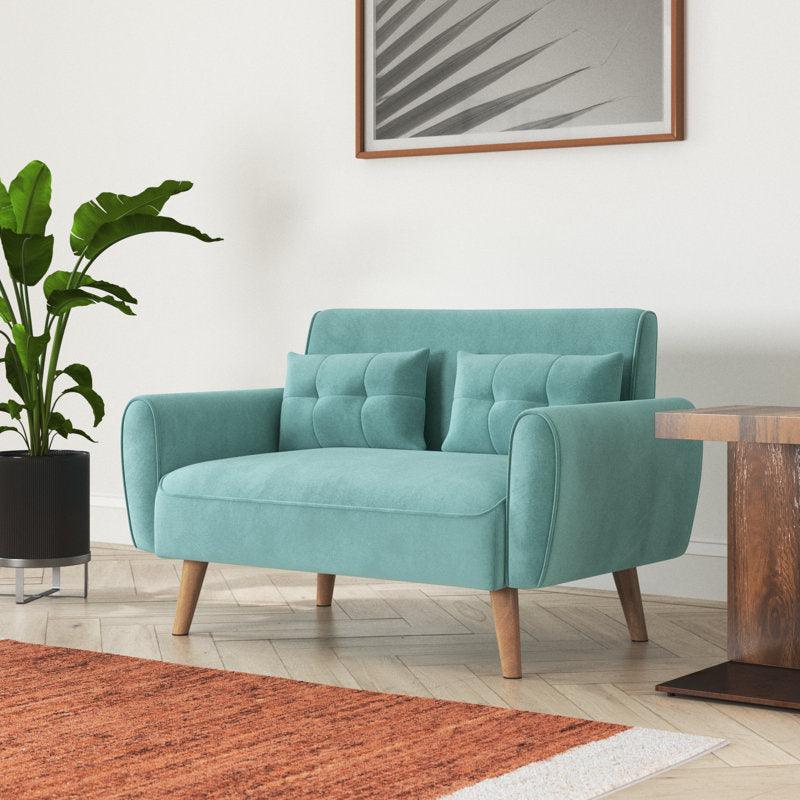 Modern Sleek Velvet 2 Seater Sofa - 180x85x85 cm - By Alhome - ALHOME