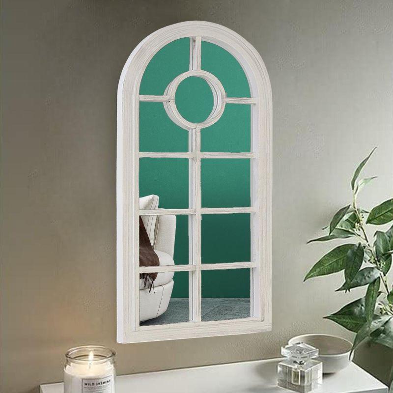 Antique window wall mirror - white - 35x70x2.5 cm - By Family Ship - ALHOME