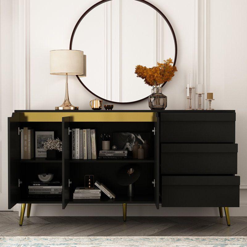 Contemporary Wood Buffet Table By Alhome - 110110557 - ALHOME