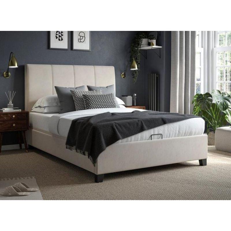 Scandinavian Serenity Single Bed Chanel-Tufted Elegance in Beige By Alhome - 110112558 - ALHOME