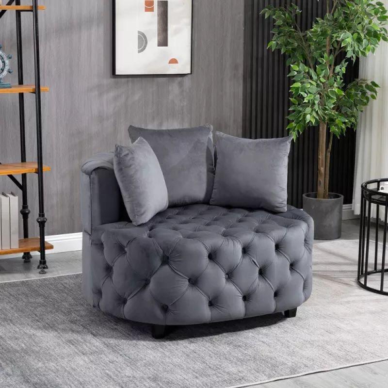 Luxurious Velvet Chair 100x85x85 cm - By Alhome - ALHOME