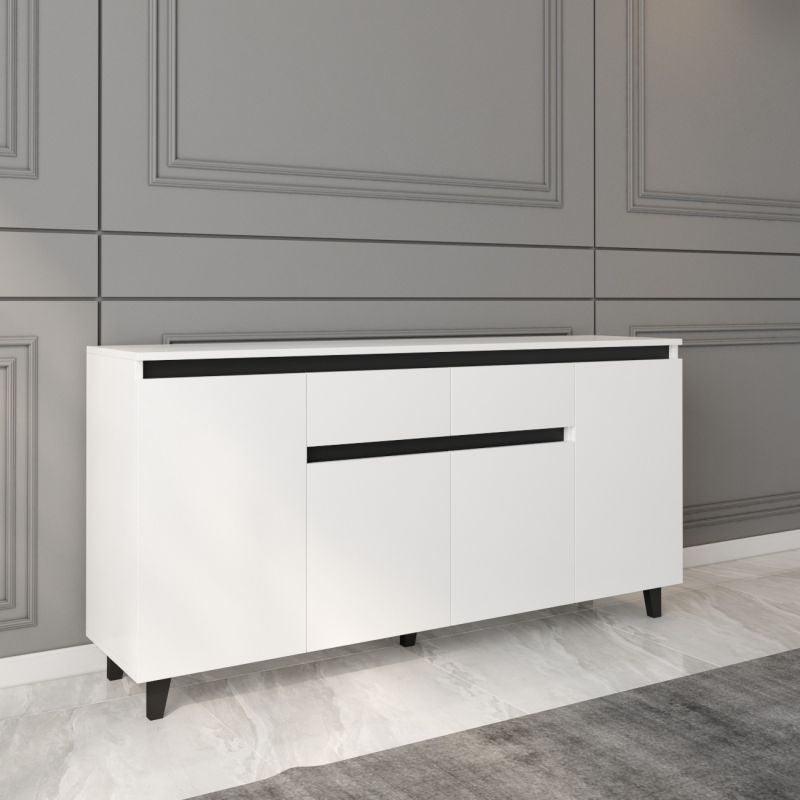 White and Black Console By Alhome - ALHOME