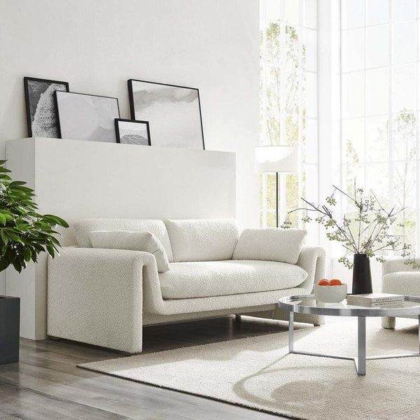 Tranquil Comfort: 3-Seater Boucl√© Sofa in Beige By Alhome - ALHOME