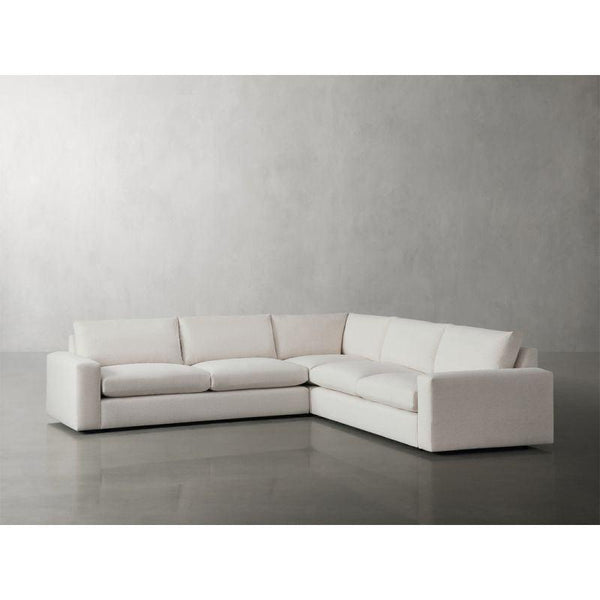 Linen Corner Sofa - White - 280x280x85x85 cm - By Alhome - ALHOME