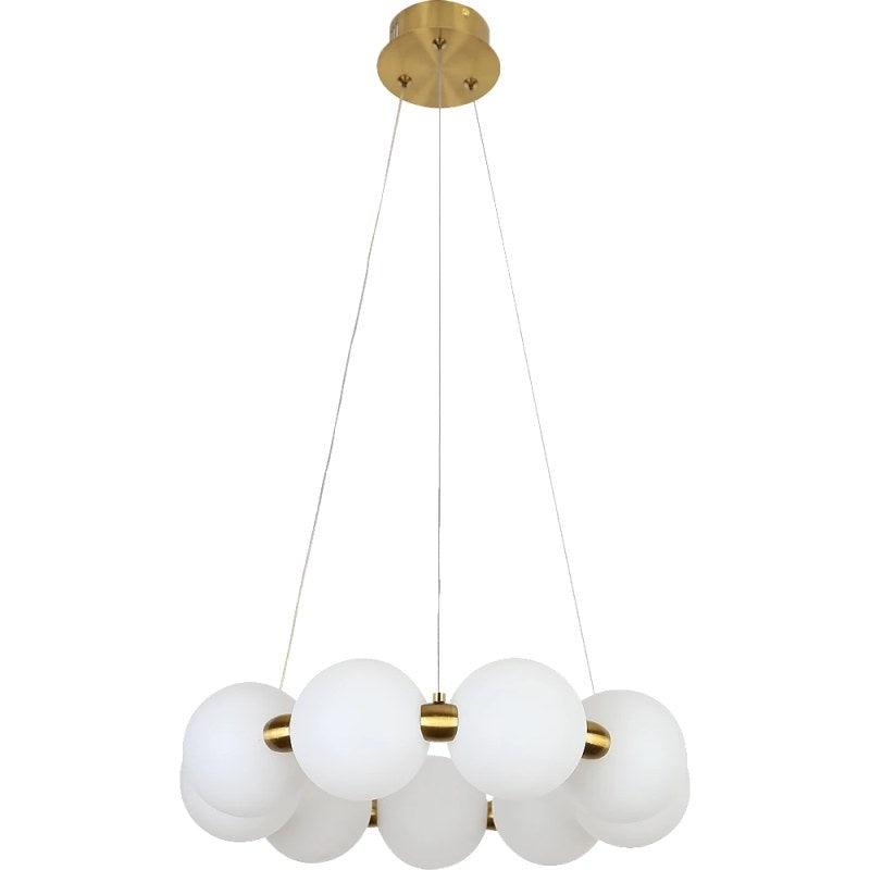 Modern Oil Chandelier, 3 Lights, 15 Watts, By Alhome - 40 cm - Ha/C5586/400Cr+3Co - ALHOME