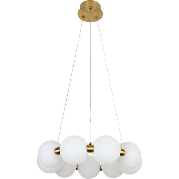 Modern Oil Chandelier, 3 Lights, 15 Watts, By Alhome - 40 cm - Ha/C5586/400Cr+3Co - ALHOME