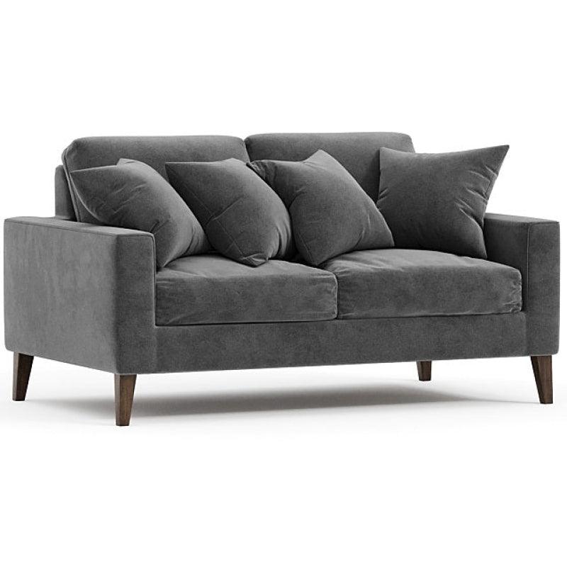 Modern Chic: Velvet 3-Seater Sofa in Gray By Alhome - ALHOME