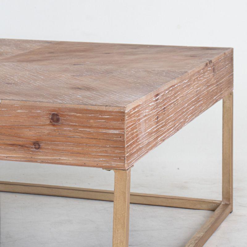 Square Center Table From Vintage Wood By AlHome - ALHOME