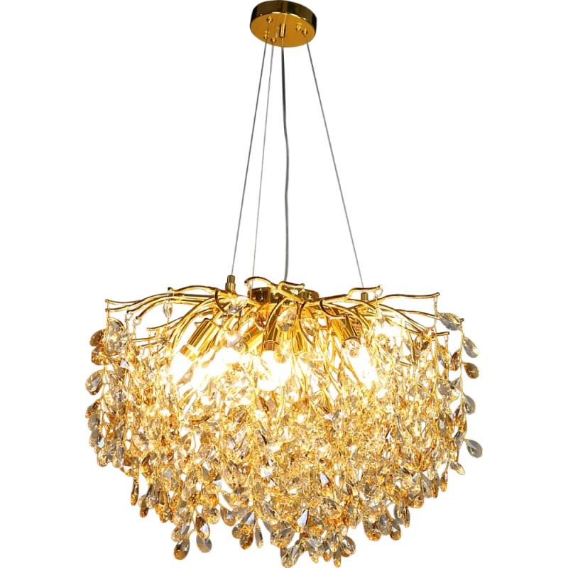 Modern Golden Chandelier - Diameter 60 cm - 10 Bulbs - Lamp Base Size E14 By Alhome - ALHOME