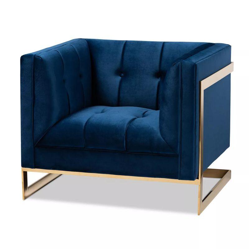 Luxurious Velvet Chair - Indigo - 80x85x85 cm - By Alhome - ALHOME