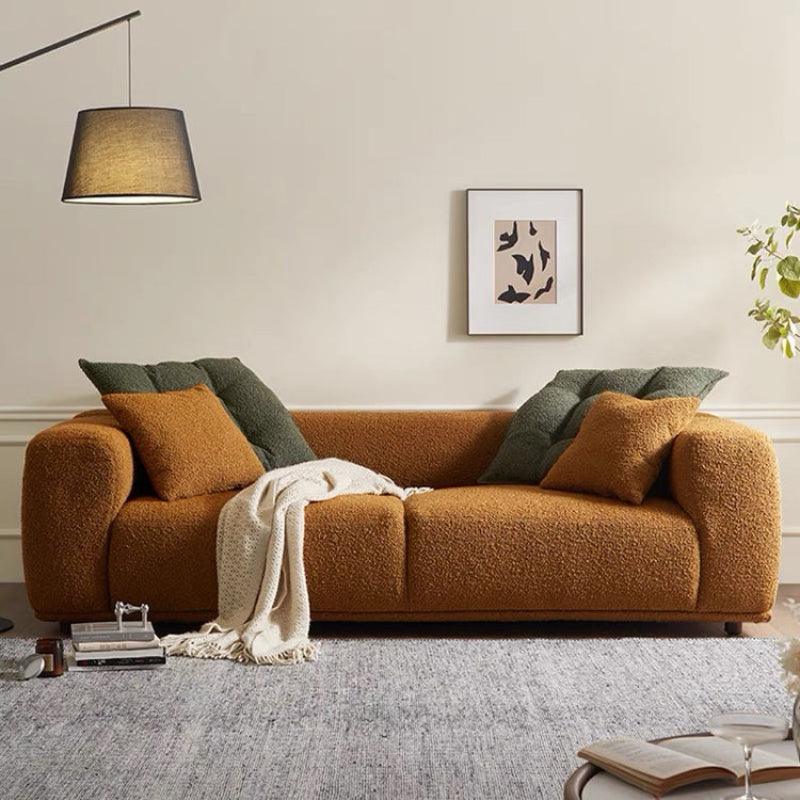 Bouclâˆڑآ© 3-Seater Sofa in Rich Camel By Alhome - ALHOME