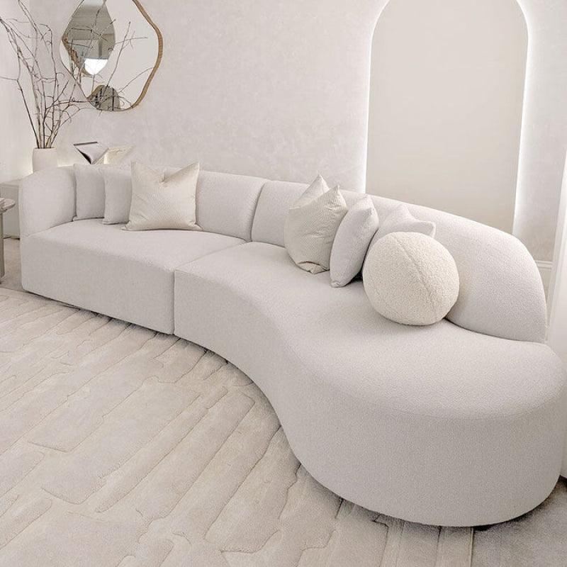 Boucl√© Bliss: 3-Seater Sofa in Beige By Alhome - ALHOME