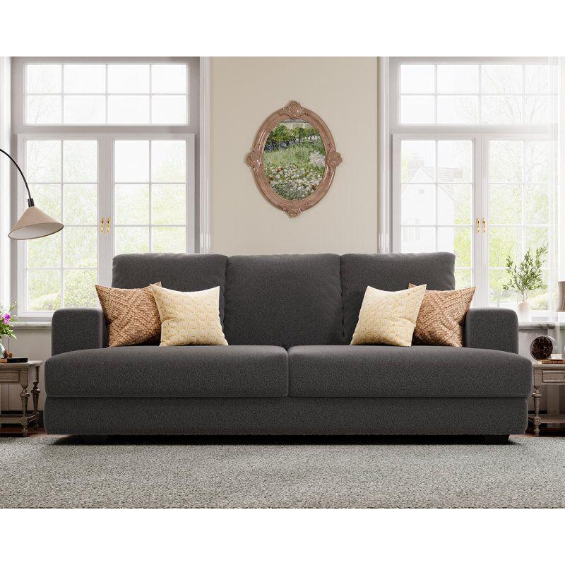 Modern Boucle 3 Seater Sofa - 240x85x85 cm - By Alhome - ALHOME