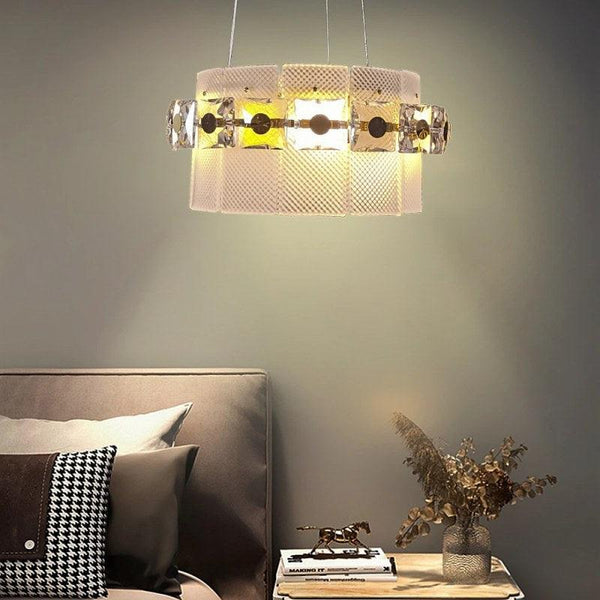 Modern Gold Chandelier - 4 Lights - 40 cm - Lamp Base Size E14 By Alhome - ALHOME