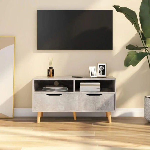 Sleek TV Table - MDF - Grey by Alhome - ALHOME