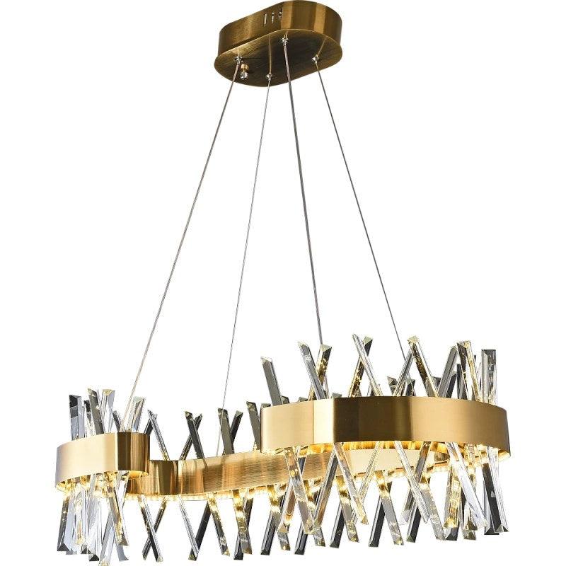 Modern Rectangular Oil Chandelier With 3 Lights - 80X35 cm By Alhome - ALHOME